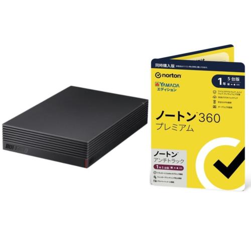バッファロー(BUFFALO) HD-EDS4U3-BE 4TB + ノートン 360 ﾌﾟﾚﾐｱﾑ/ｱﾝﾁﾄﾗｯｸ 同時購入 1年5台版 ﾔﾏﾀﾞｴﾃﾞｨｼｮﾝ