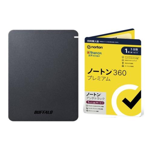 バッファロー(BUFFALO) HD-PGF4.0U3-GBKA + ノートン 360 ﾌﾟﾚﾐｱﾑ/ｱﾝﾁﾄﾗｯｸ 同時購入 1年5台版 ﾔﾏﾀﾞｴﾃﾞｨｼｮﾝ