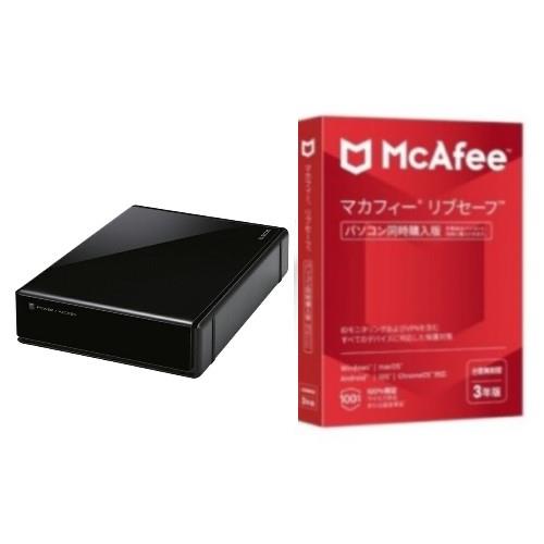 エレコム(ELECOM) ELD-QEN2060UBK ブラック SeeQVault対応3.5インチ外付けハードディスク 6TB + マカフィー リブセーフ 3年 同時購入版