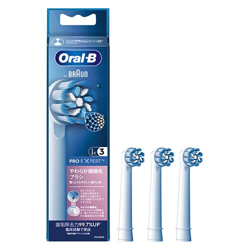 ブラウン(BRAUN) EB60X3EL 白 オーラルB 電動歯ブラシ用 替えブラシ やわらか極細毛 3本入り
