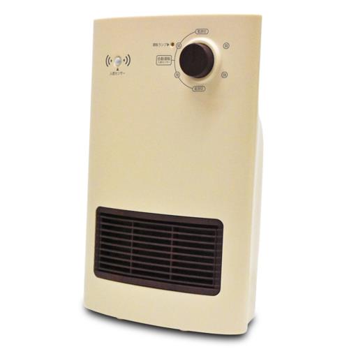 クマザキエイム MH-1200 ベージュ×ブラウン 人感センサー搭載セラミックヒーター 1200W