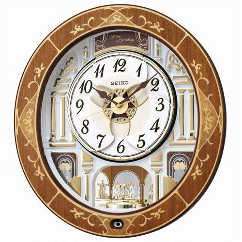 セイコー(SEIKO) RE580B 天然色木地 からくり･アミューズ 電波掛時計