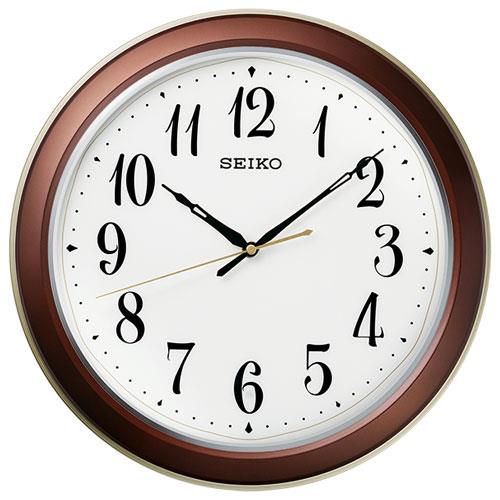 セイコー(SEIKO) KX261B 茶メタリック塗装 電波掛け時計 電波修正機能 自動点灯 発光色切替式