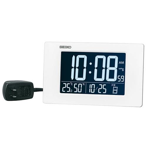 セイコー(SEIKO) DL214W 白 電波掛け置き兼用時計