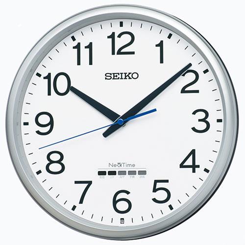 セイコー(SEIKO) ZS254S 銀色メタリック塗装 ネクスタイムシリーズ 電波掛け時計
