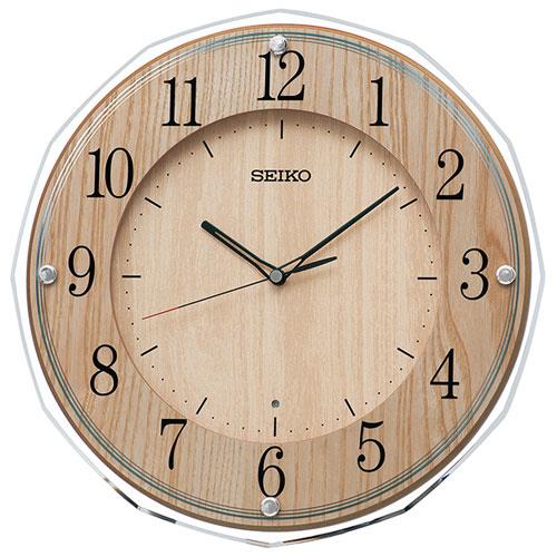 セイコー(SEIKO) KX270B MDF･つき板貼り薄茶木地塗装 電波掛け時計