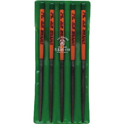 ツボサン KA005-02 組ヤスリ 5本組 角 中目