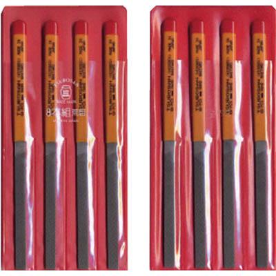 ツボサン HI008-01 組ヤスリ 8本組 平 荒目