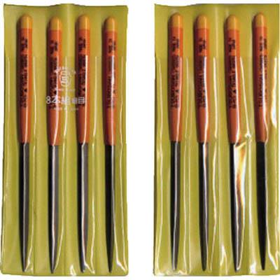 ツボサン SA008-03 組ヤスリ 8本組 三角 細目