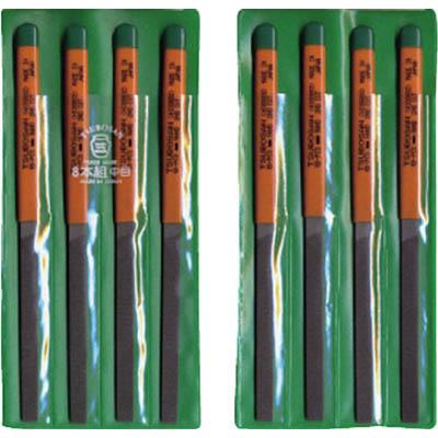 ツボサン HI008-02 組ヤスリ 8本組 平 中目