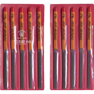 ツボサン HI010-01 組ヤスリ 10本組 平 荒目