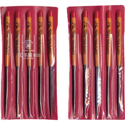 ツボサン SA010-01 組ヤスリ 10本組 三角 荒目