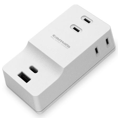 多摩電子工業 TSK53CUW(ホワイト) AC充電器 5.1A USB A&C ＋ ACタップ×3