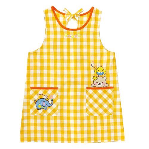 アーテック アニマルギンガムチェックエプロン イエロー 9536