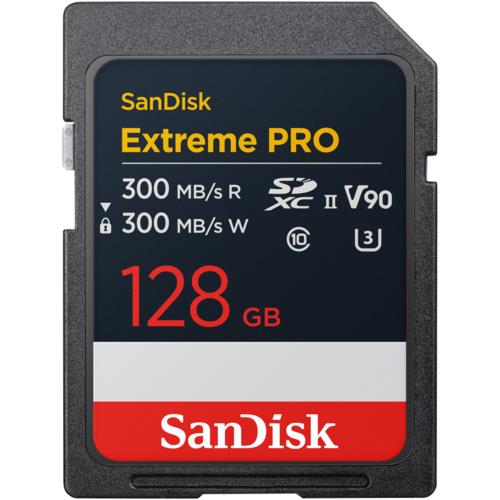 SanDisk(サンディスク) SDSDXDM-128G-JNJIP SDカード EXTREME PRO SDXC UHS-II 128GB クラス10 UHSスピードクラス3 V90 read/write 最大300MB/秒