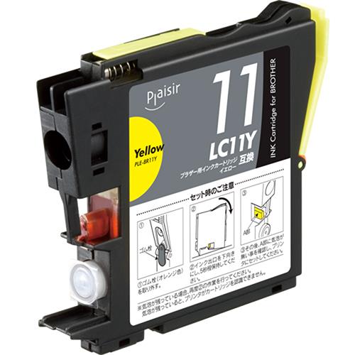 エレコム(ELECOM) PLE-BR11Y イエロー LC11Y互換インク プレジール ブラザー