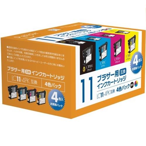 エレコム(ELECOM) PLE-BR114P プレジール ブラザー  LC114PK対応 汎用インクカートリッジ 4色パック