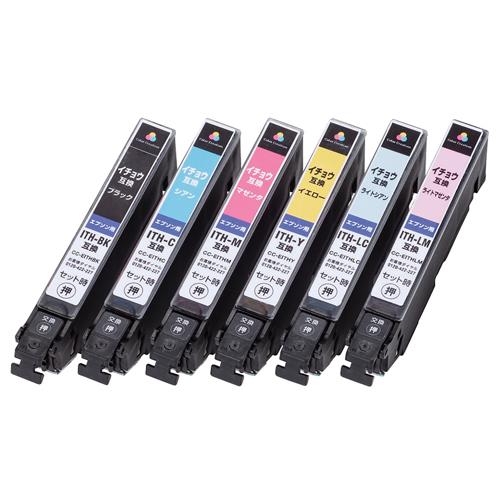 エレコム(ELECOM) CC-EITH-6ST(ﾌﾞﾗｯｸ/ｼｱﾝ/ﾏｾﾞﾝﾀ/ｲｴﾛｰ/ﾗｲﾄｼｱﾝ/ﾗｲﾄﾏｾﾞﾝﾀ) 使い切りﾀｲﾌﾟ 6色ﾊﾟｯｸ ｴﾌﾟｿﾝ用