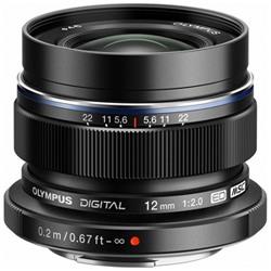 OM SYSTEM M.ZUIKO DIGITAL ED 12mm F2.0 ブラック マイクロフォーサーズマウント 大口径広角単焦点レンズ