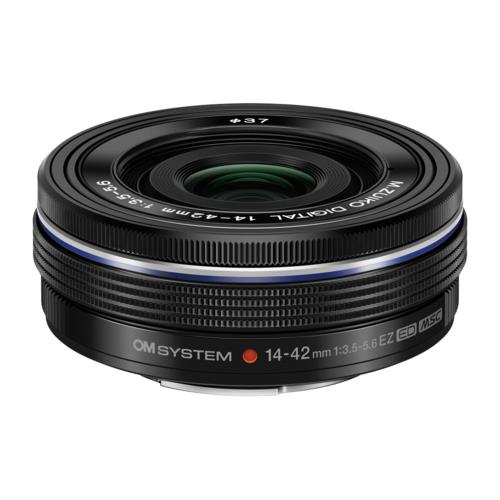 【長期保証付】OM SYSTEM M.ZUIKO DIGITAL ED 14-42mm F3.5-5.6 EZ BLK(ブラック) マイクロフォーサーズマウント ズームレンズ