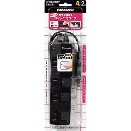 パナソニック(Panasonic) WHS25249BP ブラック ザ･タップZ 4個口 2m