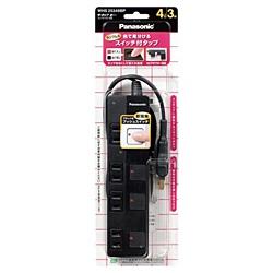 パナソニック(Panasonic) WHS25349BP ブラック ザ･タップZ 4個口 3m