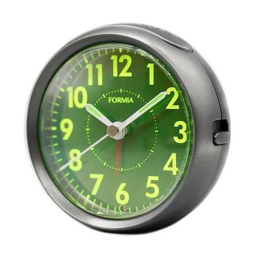 クレファー HT-A036W-GM ｶﾞﾝﾒﾀﾙ フォルミア 置き目覚まし時計 連続秒針 集光文字盤光センサー