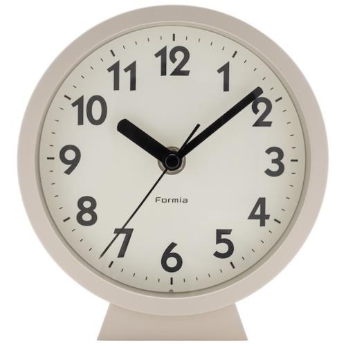 保土ヶ谷電子販売 HIC-005W-N(ナチュラル) インテリアアナログ掛時計 置き掛け兼用 Formia(フォルミア) 連続秒針 ポップ