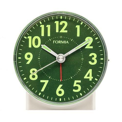 クレファー HT-A044W-WH ホワイト フォルミア 置き目覚まし時計 連続秒針 電子音