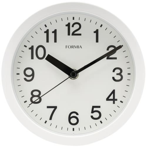保土ヶ谷電子販売 HWC-026W-WH(ホワイト) アナログ掛け時計置き掛け兼用 FORMIA(フォルミア) 見やすい シンプル 連続秒針