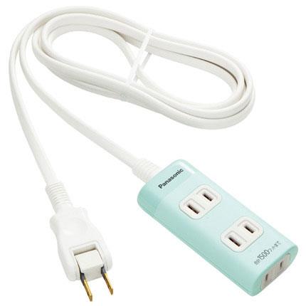 パナソニック(Panasonic) WHA2423GP(グリーン) ザ･タップQ 電源タップ 3個口 2m