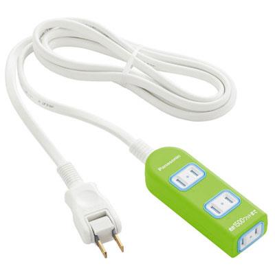 パナソニック(Panasonic) WHA2523GKP(グリーン) ザ･タップX 3個口(上挿し2･横挿し1) 2m