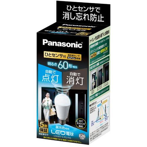 パナソニック(Panasonic) LED電球 ひとセンサタイプ 昼光色 E26口金 60W形相当 810lm LDA8DGKUNS
