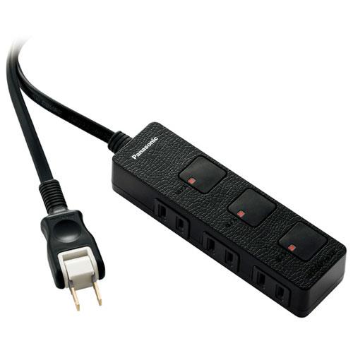パナソニック(Panasonic) WHF2323BLBP ブラックレザー 3コ口 スナップキャップ･2mコード付 ザ･タップF