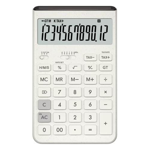 CASIO(カシオ) JT-200T-WE-N(オフホワイト) Comfy(コンフィ) デザイン電卓 ジャストタイプ 12桁