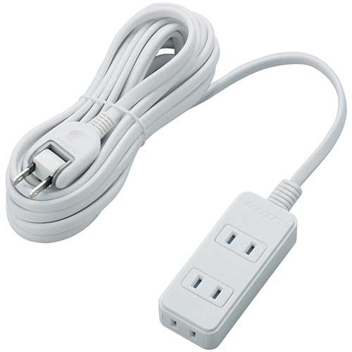 エレコム(ELECOM) T-ST02N-2350WH ホワイト シャッタータップ 延長コード 2ピン 3個口 5m
