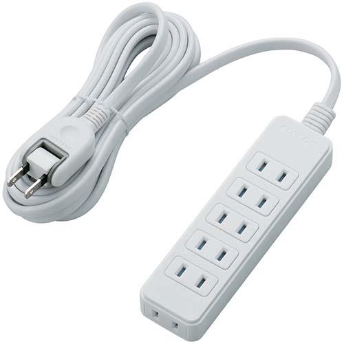 エレコム(ELECOM) T-ST02N-2630WH ホワイト シャッタータップ 延長コード 2ピン 6個口 3m