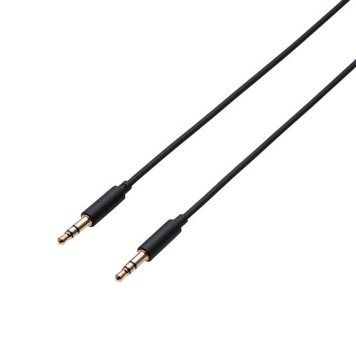 エレコム(ELECOM) AX35M05BK(ブラック) AUXケーブル 3.5オス-3.5オス スリム 0.5m