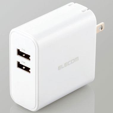 エレコム(ELECOM) MPA-ACU05WH ホワイト 24W AF×2 AC充電器