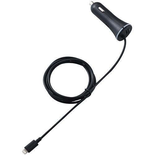 エレコム(ELECOM) MPA-CCL02BK ブラック シガーチャージャー 4.8A DC充電器 Lightning