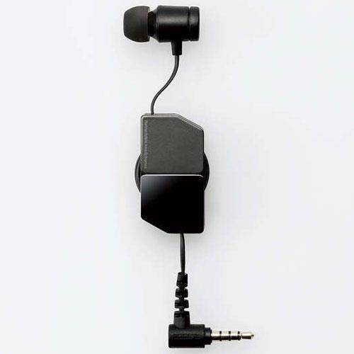 エレコム(ELECOM) EHP-FR10CMMBK(ブラック) 片耳巻取りイヤホン