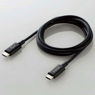 エレコム(ELECOM) MPA-CCPS10PNBK ブラック USB2.0ケーブル C-C PD対応 耐久仕様 1m