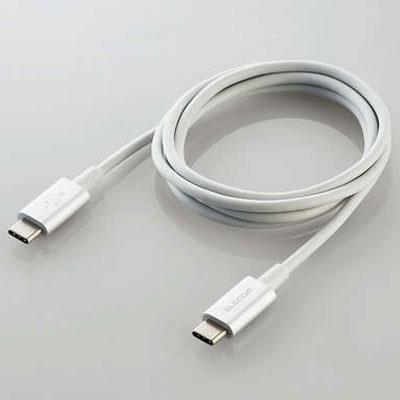 エレコム(ELECOM) MPA-CCPS10PNSV シルバー USB2.0ケーブル C-C PD対応 耐久仕様 1m