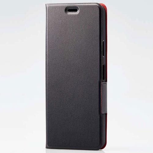 エレコム(ELECOM) PM-X202PLFUBK(ブラック) Xperia 10 II用 ソフトレザーケース 薄型 磁石付