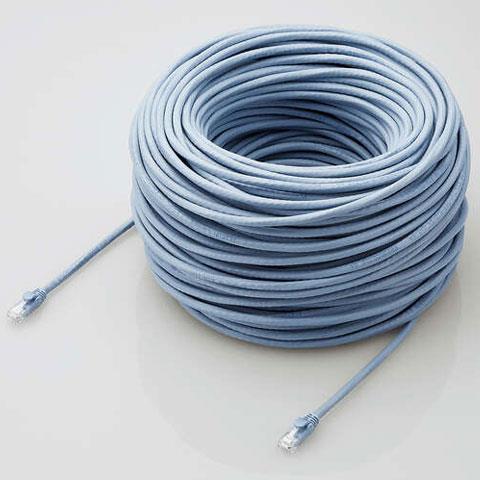 エレコム(ELECOM) LD-GPAT/BU100RS(ブルー) Cat6A LANケーブル 100m
