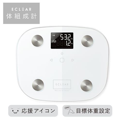 エレコム(ELECOM) HCS-FS03WH ホワイト ECLEAR 体組成計 HCS-FS03シリーズ