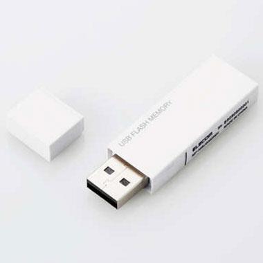 エレコム(ELECOM) MF-MSU2B64GWH ホワイト キャップ式USBメモリ 64GB