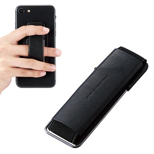 エレコム(ELECOM) P-STBLSBK(ブラック) スマホバンド スタンド