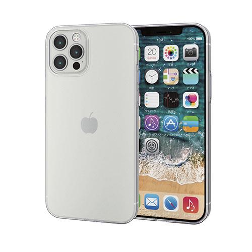 エレコム(ELECOM) PM-A20BUCUCR クリア iPhone12/12Pro用ケース 耐衝撃 ボタンカバー