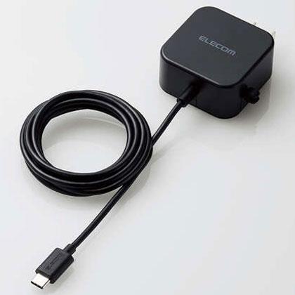 エレコム(ELECOM) MPA-ACC20BK ブラック AC充電器 2.4A/Cケーブル一体型/1.5m 1.5m